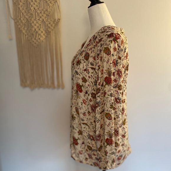 Cynthia Rowley Long-sleeve Floral Blouse size XL - Picture 6 of 11